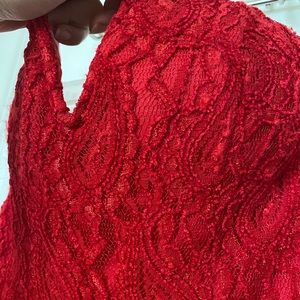 Sexy red lace dress